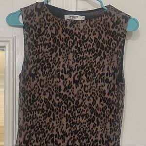 Leopard Print Sleeveless Dress